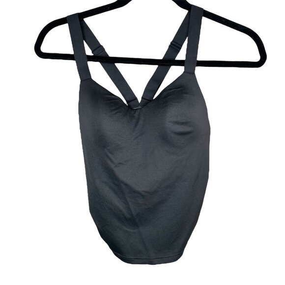 Victorias Secret On Point Black Ruched Strappy Sports Bra top S - Picture 1 of 9